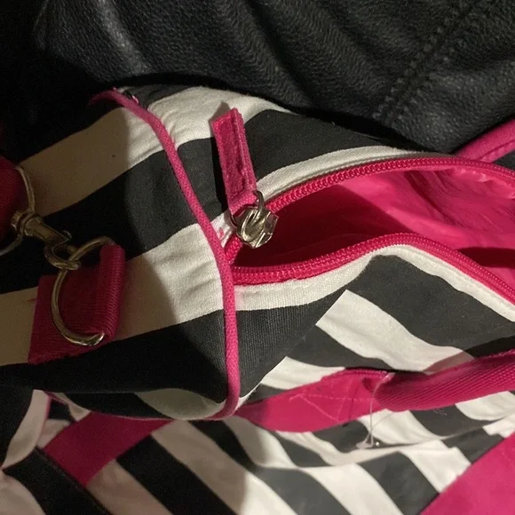 Victoria’s Secret black and white stripes bag - Picture 5 of 9